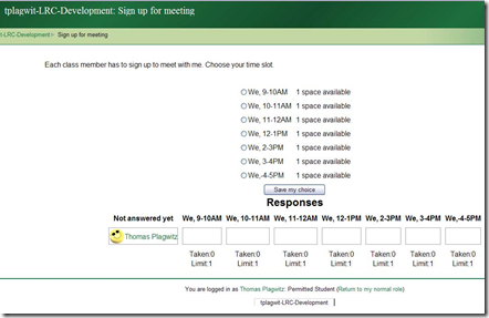 How to use a Moodle choice activity as student signup sheet | Thomas ...