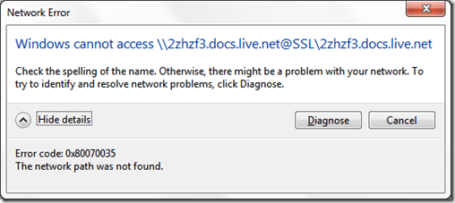 skydrive-mapping-wireless-error
