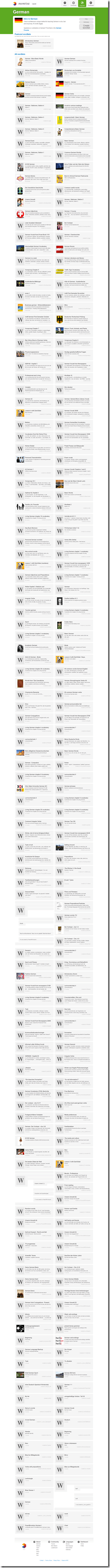 German flashcards list - Memrise