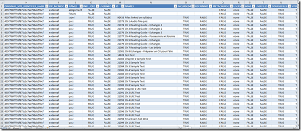 moodle-backup-xml-in-excel