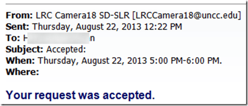resource booking attendant reponds to students